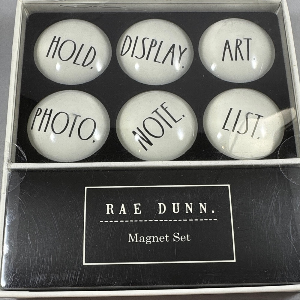 Rae Dunn Black and White Magnet Collection